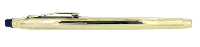 1980S CROSS CENTURY CLASSIC FOUNTAIN PEN 1/20 10K OVERLAY 14K MED NIB RESTORED OFFERED BY ANTIQUE DIGGER