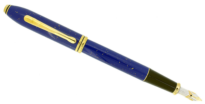 NEW IN BOX CROSS TOWNSEND LAPIS LAZULI FOUNTAIN PEN 18K MEDIUM NIB MINT CONDITION OFFERED BY ANTIQUE DIGGER
