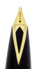 SHEAFFER LEGACY 2 GUNMETAL GRAY AND GOLD PLATE FOUNTAIN PEN 18K OBLIQUE FLEX STUB NIB CUSTOM ORDER MINT OFFERED BY ANTIQUE DIGGER