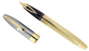 SHEAFFER LEGACY 2 GUNMETAL GRAY AND GOLD PLATE FOUNTAIN PEN 18K OBLIQUE FLEX STUB NIB CUSTOM ORDER MINT OFFERED BY ANTIQUE DIGGER
