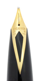 SHEAFFER LEGACY 2 GUNMETAL GRAY AND GOLD PLATE FOUNTAIN PEN 18K OBLIQUE FLEX STUB NIB CUSTOM ORDER MINT OFFERED BY ANTIQUE DIGGER