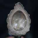 1899 DOMINICK & HAFF 13 1/2" STERLING & GLASS RIPPLED RIM SHELL FORM FEET VASE OFFERED BY ANTIQUE DIGGER