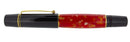 DELTA OLD NAPOLI PARTHENOPE FOUNTAIN PEN RED & BLACK 18K NIB MINT IN BOX NEW OLD STOCK OFFERED BY ANTIQUE DIGGER