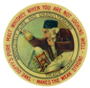 VINTAGE DUFFY'S CELLULOID MALT WHISKEY ADVERTISING POCKET MIRROR