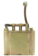 VINTAGE ROSE GOLD PLATE DUNHILL COMPACT LIGHTER BARLEY PATTERN OFFERED BY ANTIQUE DIGGER