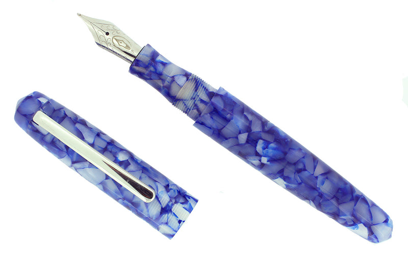 EDISON PEARL SIGNATURE SERIES OCEAN FLAKE FOUNTAIN PEN MINT NEVER INKED IN BOX OFFERED BY ANTIQUE DIGGER