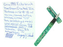 C1941 ESTERBROOK BLUE GREEN CRACKED ICE FOUNTAIN PEN NOT CATALOGED RESTORED OFFERED BY ANTIQUE DIGGER