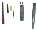 CIRCA 1942 EVERSHARP SKYLINE BLUE MOIRE FOUNTAIN PEN STANDARD SIZE RESTORED OFFERED BY ANTIQUE DIGGER