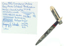 CIRCA 1943 EVERSHARP SKYLINE GRAY MOIRE CELLULOID FOUNTAIN PEN RESTORED OFFERED BY ANTIQUE DIGGER