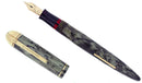 CIRCA 1943 EVERSHARP SKYLINE GRAY MOIRE CELLULOID FOUNTAIN PEN RESTORED OFFERED BY ANTIQUE DIGGER