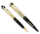 C1943 EVERSHARP SKYLINE FOUNTAIN PEN GOLD BARREL BLACK BODY SET MINT STICKERED OFFERED BY ANTIQUE DIGGER