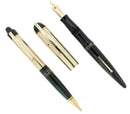 C1943 EVERSHARP SKYLINE FOUNTAIN PEN GOLD BARREL BLACK BODY SET MINT STICKERED OFFERED BY ANTIQUE DIGGER
