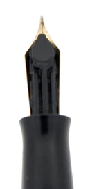 C1943 EVERSHARP SKYLINE FOUNTAIN PEN GOLD BARREL BLACK BODY SET MINT STICKERED OFFERED BY ANTIQUE DIGGER