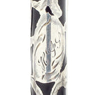 EARLY 1900S AIKIN LAMBERT STRAIGHT CAP FINE SILVER OVERLAY FOUNTAIN PEN RESTORED OFFERED BY ANTIQUE DIGGER