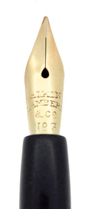 EARLY 1900S AIKIN LAMBERT STRAIGHT CAP FINE SILVER OVERLAY FOUNTAIN PEN RESTORED OFFERED BY ANTIQUE DIGGER