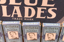 VINTAGE GILLETTE BLUE BLADES STORE DISPLAY UNUSED COMPLETE NEW OLD STOCK OFFERED BY ANTIQUE DIGGER