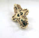 FINE ANTIQUE EDWARDIAN 14K & 1.12cts BOHEMIAN GARNET CLUSTER BAR PIN OFFERED BY ANTIQUE DIGGER