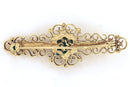 FINE ANTIQUE EDWARDIAN 14K & 1.12cts BOHEMIAN GARNET CLUSTER BAR PIN OFFERED BY ANTIQUE DIGGER