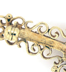 FINE ANTIQUE EDWARDIAN 14K & 1.12cts BOHEMIAN GARNET CLUSTER BAR PIN OFFERED BY ANTIQUE DIGGER