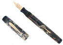 1930s GOLD BOND OVERSIZE FLAT TOP GREY PEARL FOUNTAIN PEN M-BBB 14K