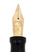 1930s GOLD BOND OVERSIZE FLAT TOP GREY PEARL FOUNTAIN PEN M-BBB 14K