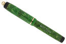 1930s GOLD BOND STONITE JADE RINGTOP FOUNTAIN PEN SMOOTH NIB RESTORED OFFERED BY ANTIQUE DIGGER