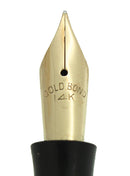 1930s GOLD BOND GREY PEARL FOUNTAIN PEN F-BB SEMI-FLEX NIB RESTORED OFFERED BY ANTIQUE DIGGER