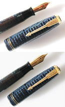1946 PARKER AZURE CELLULOID VACUMATIC MAJOR FOUNTAIN PEN