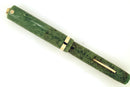 Restored 1920s SHEAFFER WHITE DOT JADE CELLULOID FOUNTAIN PEN RING TOP CAP WITH F to B NIB