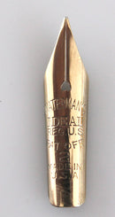 WATERMAN 52V RED RIPPLE FOUNTAIN PEN W/18K GOLD FILLED TRIM M to BB FLEX NIB