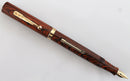 WATERMAN 52V RED RIPPLE FOUNTAIN PEN W/18K GOLD FILLED TRIM M to BB FLEX NIB