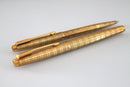 PARKER 75 VENDOME PRINCE DE GALLES FOUNTAIN PEN SET WITH 14K GOLD FINE NIB NEW IN BOX