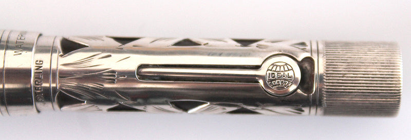 1920s STERLING WATERMAN'S 452 1/2V RING TOP FOUNTAIN PEN WITH M to BBB