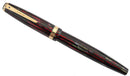 RESTORED 1943 PARKER STRIPED SENIOR DUOFOLD DUSTY ROSE CELLULOID FOUNTAIN PEN