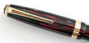 RESTORED 1943 PARKER STRIPED SENIOR DUOFOLD DUSTY ROSE CELLULOID FOUNTAIN PEN