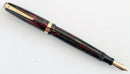 RESTORED 1943 PARKER STRIPED SENIOR DUOFOLD DUSTY ROSE CELLULOID FOUNTAIN PEN
