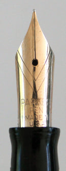 RESTORED 1943 PARKER STRIPED SENIOR DUOFOLD DUSTY ROSE CELLULOID FOUNTAIN PEN