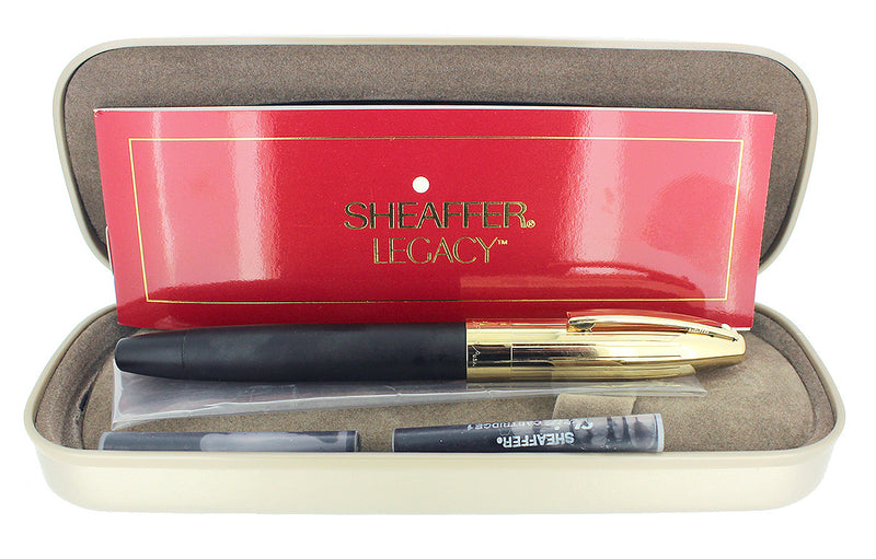 SHEAFFER LEGACY 2 SPECIAL EDITION JIM GASTON MATTE BLACK GOLD CAP FOUNTAIN PEN MINT NOS OFFERED BY ANTIQUE DIGGER