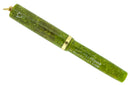 CIRCA 1920s JOHN HOLLAND JADE GREEN RINGTOP FOUNTAIN PEN RESTORED