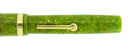 CIRCA 1920s JOHN HOLLAND JADE GREEN RINGTOP FOUNTAIN PEN RESTORED