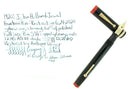 1920S JOHN HOLLAND JEWEL BLACK W/ORANGE ENDS STANDARD SIZE FOUNTAIN PEN RESTORED OFFERED BY ANTIQUE DIGGER