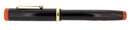 1920S JOHN HOLLAND JEWEL BLACK W/ORANGE ENDS STANDARD SIZE FOUNTAIN PEN RESTORED OFFERED BY ANTIQUE DIGGER