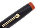 1920S JOHN HOLLAND JEWEL BLACK W/ORANGE ENDS STANDARD SIZE FOUNTAIN PEN RESTORED OFFERED BY ANTIQUE DIGGER