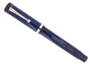 1927 PARKER SENIOR DUOFOLD BLUE ON BLUE LAPIS FOUNTAIN PEN XF-BB NIB RESTORED OFFERED BY ANTIQUE DIGGER