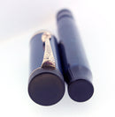 1927 PARKER SENIOR DUOFOLD BLUE ON BLUE LAPIS FOUNTAIN PEN XF-BB NIB RESTORED OFFERED BY ANTIQUE DIGGER