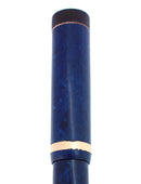 1927 PARKER SENIOR DUOFOLD BLUE ON BLUE LAPIS FOUNTAIN PEN XF-BB NIB RESTORED OFFERED BY ANTIQUE DIGGER