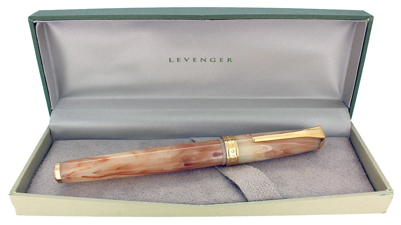 CIRCA 2010 LEVENGER TRUE WRITER CAFE AU LAIT FOUNTAIN PEN NOS MINT IN BOX OFFERED BY ANTIQUE DIGGER