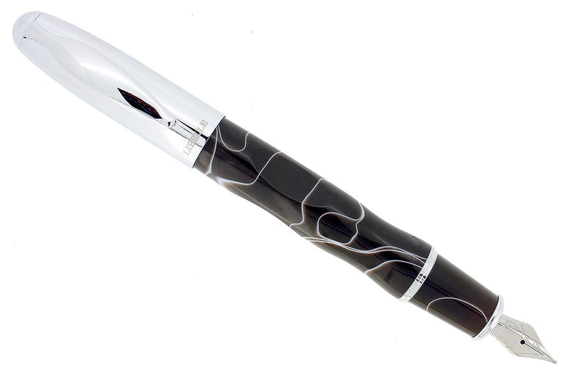 CIRCA 2007 LIBELLE VORTEX MOCHA SWIRL ACRYLIC FOUNTAIN PEN MED NIB NEW OLD STOCK IN BOX OFFERED BY ANTIQUE DIGGER