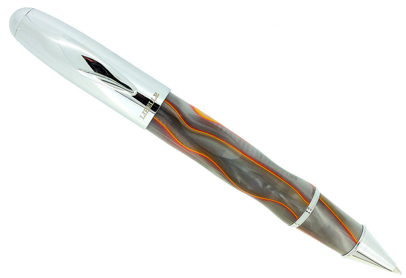 CIRCA 2007 LIBELLE VORTEX GRAY & ORANGE SWIRL ACRYLIC ROLLERBALL PEN NEW OLD STOCK OFFERED BY ANTIQUE DIGGER