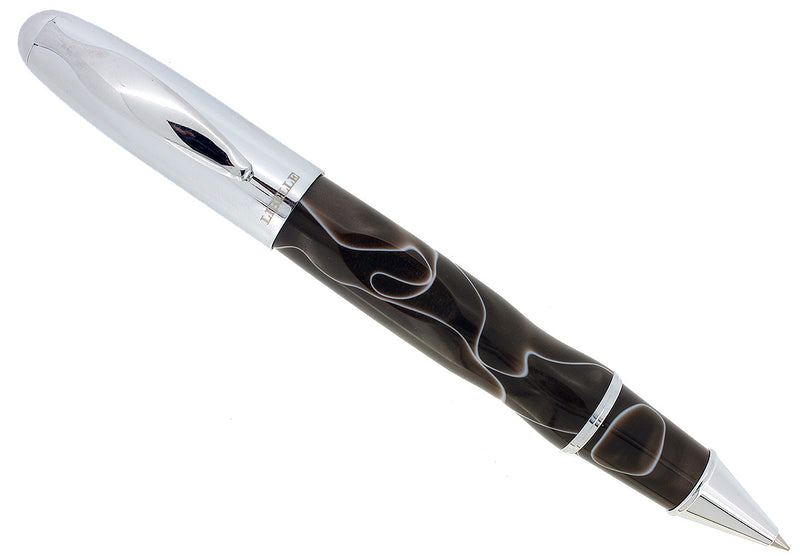 LIBELLE VORTEX MOCHA SWIRL ACRYLIC ROLLERBALL PEN NEW OLD STOCK IN BOX OFFERED BY ANTIQUE DIGGER
